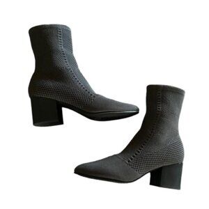 Eileen Fisher Graphite Stretch Knit Bootie 8